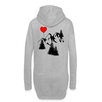 Alpes chaudes Montagnes Alm Salutations Tyrol Montagnes Nature - Sweat-shirt à capuche long Femme - gris chiné - Dos