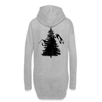 Tanne Fichte Nadelbaum Natur Gebirge Berg Alpen - Hoodie-Kleid - Grau meliert - Hinten