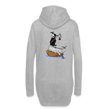 Sensenmann Tod Seefahrer Meerestiere Umwelt Tog - Hoodie-Kleid - Grau meliert - Hinten