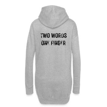 Texte dur pour les amateurs de sarcasme - Sweat-shirt à capuche long Femme - gris chiné - Dos