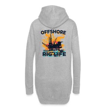 Offshore Rig Life - Hoodie-Kleid - Grau meliert - Hinten