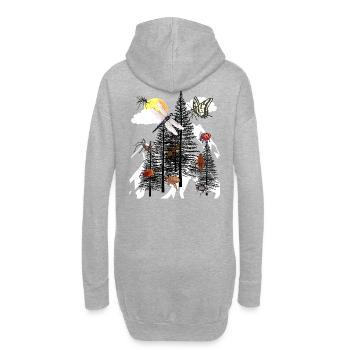 Nature Conservation Ecologie Environnement Insectes Insectes Nature - Sweat-shirt à capuche long Femme - gris chiné - Dos