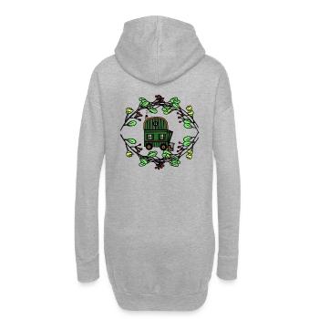 Frühling Natur Naturliebhaber Alpen Bergsteiger - Hoodie-Kleid - Grau meliert - Hinten