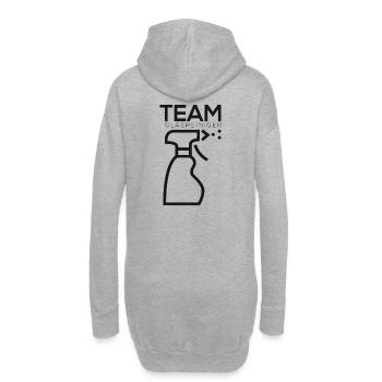 Team Glasreiniger - Hoodie-Kleid - Grau meliert - Hinten