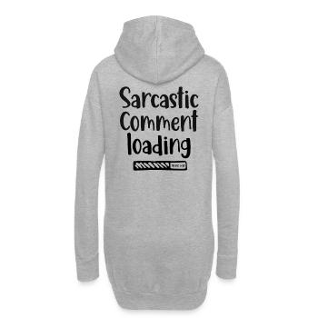 Chargement de commentaires sarcastiques - veuillez patienter - Sweat-shirt à capuche long Femme - gris chiné - Dos
