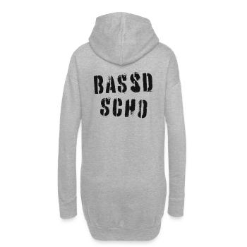 Bassd scho - Franken fränkisch fränggisch Geschenk - Hoodie-Kleid - Grau meliert - Hinten