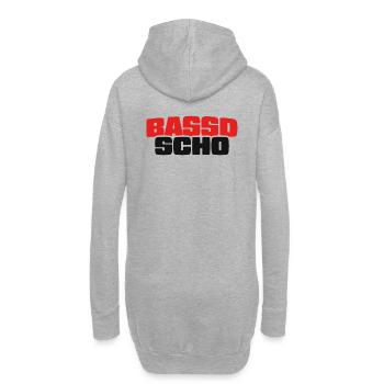 Bassd scho - Franken fränkisch fränggisch Geschenk - Hoodie-Kleid - Grau meliert - Hinten