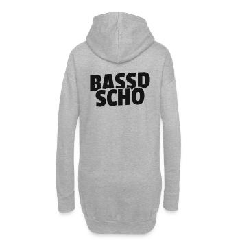 Bassd scho - Franken fränkisch fränggisch Geschenk - Hoodie-Kleid - Grau meliert - Hinten