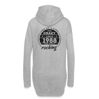 Unique en son genre totalement fou depuis 1988 Rocking - Sweat-shirt à capuche long Femme - gris chiné - Dos