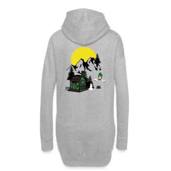 Gebirge Österreich Weihnachtsgeschenk Xmas - Hoodie-Kleid - Grau meliert - Hinten