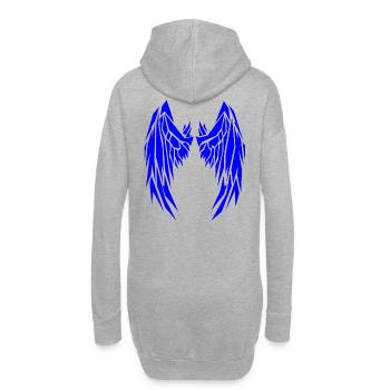 2reborn Blue Blau Wings Angel Flügel Engelflügel 1 - Hoodie-Kleid - Grau meliert - Hinten