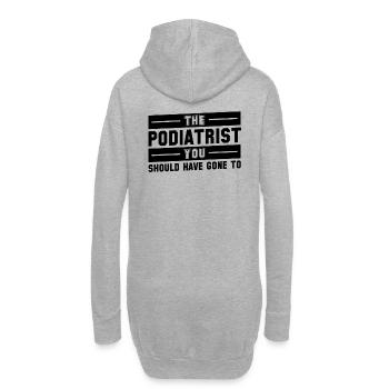 Podologe Fußpflege Pediküre Podologie Geschenke - Hoodie-Kleid - Grau meliert - Hinten