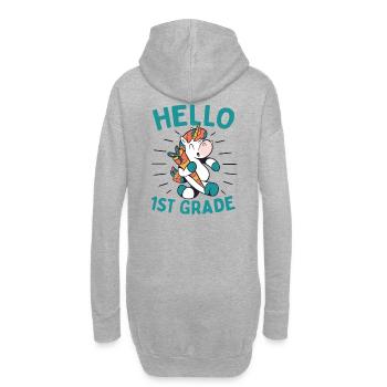Hello 1st Grade - Hello First Grade Rocks - Hoodie-Kleid - Grau meliert - Hinten