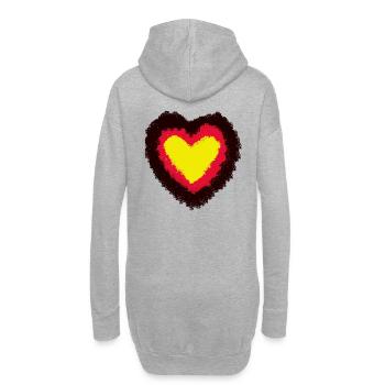 Deutsch Deutschland Länder Herzen Herz Tor Stolz - Hoodie-Kleid - Grau meliert - Hinten