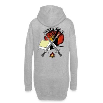Mittelalter Camp Lager Krieger Schwerter Krieger - Hoodie-Kleid - Grau meliert - Hinten