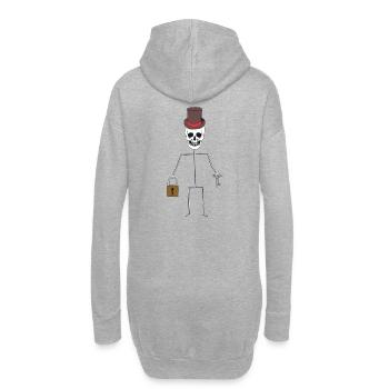 Schloss Herr Geist Gespenst Mitternacht Gespenst - Hoodie-Kleid - Grau meliert - Hinten
