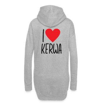 i love Kerwa Kirchweih Volksfest Kirmes Rummel - Hoodie-Kleid - Grau meliert - Hinten