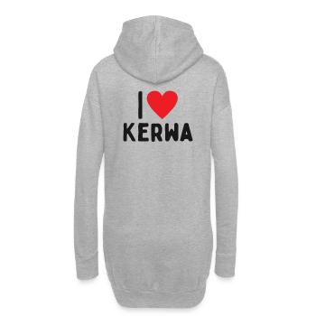 i love Kerwa Kirchweih Volksfest Kirmes Rummel - Hoodie-Kleid - Grau meliert - Hinten