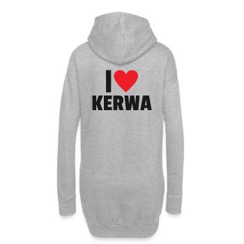 i love Kerwa Kirchweih Volksfest Kirmes Rummel - Hoodie-Kleid - Grau meliert - Hinten