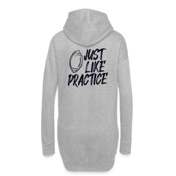 Tout comme la pratique du football américain - Sweat-shirt à capuche long Femme - gris chiné - Dos