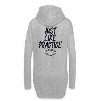Tout comme pratiquer le football américain - Sweat-shirt à capuche long Femme - gris chiné - Dos