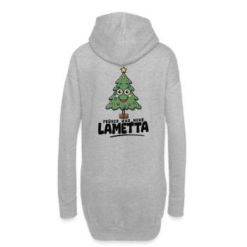 Früher war mehr Lametta - Hoodie-Kleid - Grau meliert - Hinten
