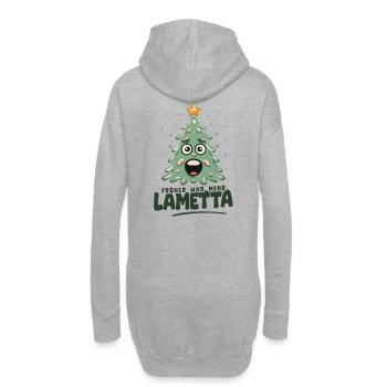 Früher war mehr Lametta - Hoodie-Kleid - Grau meliert - Hinten
