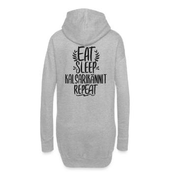 Eat Sleep Kalsarikännit Repeat Finland Underpants - Sweat-shirt à capuche long Femme - gris chiné - Dos