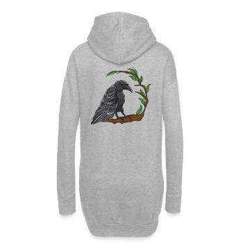 Corbeau, Corbeau, Corbeau, Oiseaux, Personnage De Conte De Fées, Faune, Forêt - Sweat-shirt à capuche long Femme - gris chiné - Dos