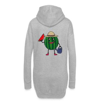 Melons, Jardinier, Agriculteur, Jardinage, Jardinier amateur, Fruits - Sweat-shirt à capuche long Femme - gris chiné - Dos