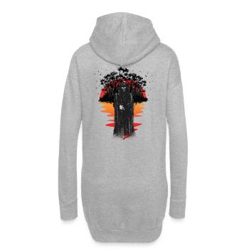 Mort Monstre Horreur Fantaisie Halloween Démon - Sweat-shirt à capuche long Femme - gris chiné - Dos