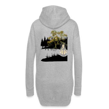 Fille, Sensuelle, Nature, Eau, , Fable, Fantaisie - Sweat-shirt à capuche long Femme - gris chiné - Dos
