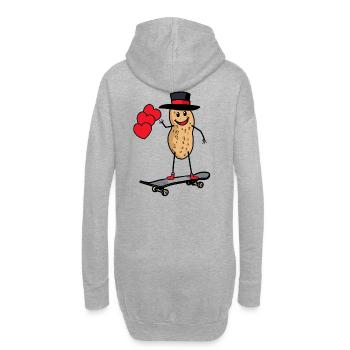 Bonjour Salutation Cacahuète Patineuse Enfant Adolescent - Sweat-shirt à capuche long Femme - gris chiné - Dos
