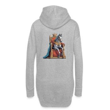 Roi Cheval Conte de fées Personnage Chevaux Conte de fées - Sweat-shirt à capuche long Femme - gris chiné - Dos