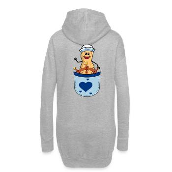 Sac Cacahuète Marins Marins Timonier - Sweat-shirt à capuche long Femme - gris chiné - Dos