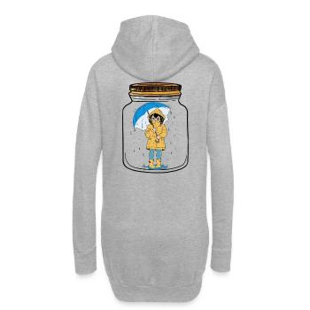 Girl Umbrella Weather - Hoodie Dress - heather grey - Back