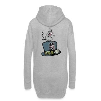 Lustige Tiere Ratten Ratte Nager Maus Mäuse - Hoodie-Kleid - Grau meliert - Hinten