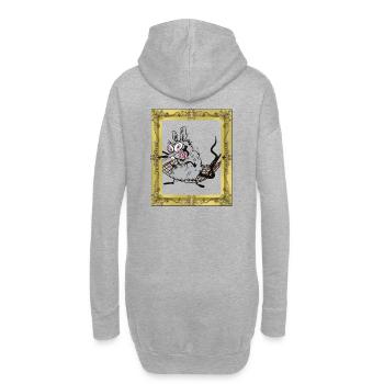 Rat Rats Hamac Froid Relexen Paresseuse - Sweat-shirt à capuche long Femme - gris chiné - Dos