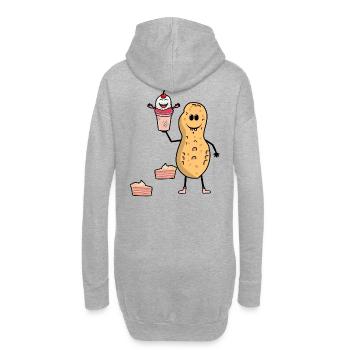 Gâteau aux cacahuètes Crème glacée Snacking Cacahuètes Été - Sweat-shirt à capuche long Femme - gris chiné - Dos