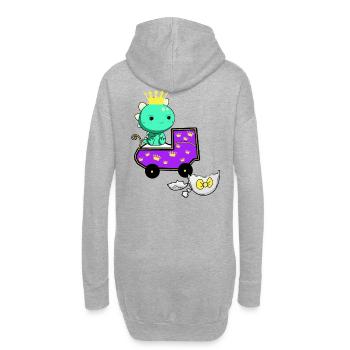 Bébé Dragon Dragon Grossesse Bébé Naissance - Sweat-shirt à capuche long Femme - gris chiné - Dos