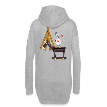 Tipi Hippie Poulet Cavalier Wild West Poulets - Sweat-shirt à capuche long Femme - gris chiné - Dos