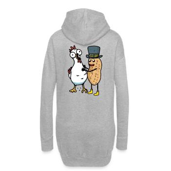 Cacahuètes Cacahuètes Poulet Poules Amis - Sweat-shirt à capuche long Femme - gris chiné - Dos