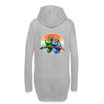 Es ist in Ordnung, schwul zu sein, Chamäleons LGBTQ+ Stolz - Hoodie-Kleid - Grau meliert - Hinten