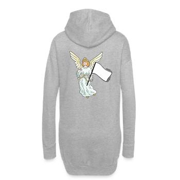 Engel Schutzengel Weißefahne Frieden Peace - Hoodie-Kleid - Grau meliert - Hinten