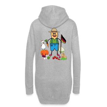 Erdnuss Landwirt Landwirte Gemüse Deutschlandfahne - Hoodie-Kleid - Grau meliert - Hinten