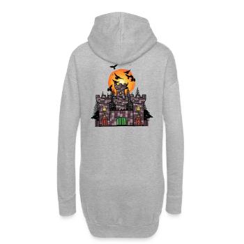 Moyen Âge Château Château Conte de fées Chevalier Roi Enfant - Sweat-shirt à capuche long Femme - gris chiné - Dos