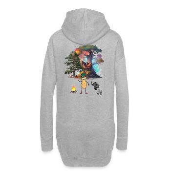 Halloween Cacahuètes Cacahuètes Drôles Enfants - Sweat-shirt à capuche long Femme - gris chiné - Dos
