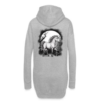 Licorne Licornes Conte de fées Cheval Chevaux Forêt - Sweat-shirt à capuche long Femme - gris chiné - Dos
