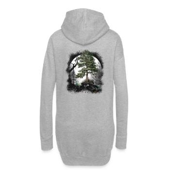Forêt Nature Nature Amoureux Arbres Arbre - Sweat-shirt à capuche long Femme - gris chiné - Dos