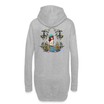 Filles Bateau Bateaux Nature Amoureux de la Nature - Sweat-shirt à capuche long Femme - gris chiné - Dos